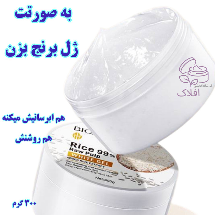 ژل برنج form story روشن کننده و آبرسان ضد پیری 300 میل برند فورم استوری ژل صورت برنج