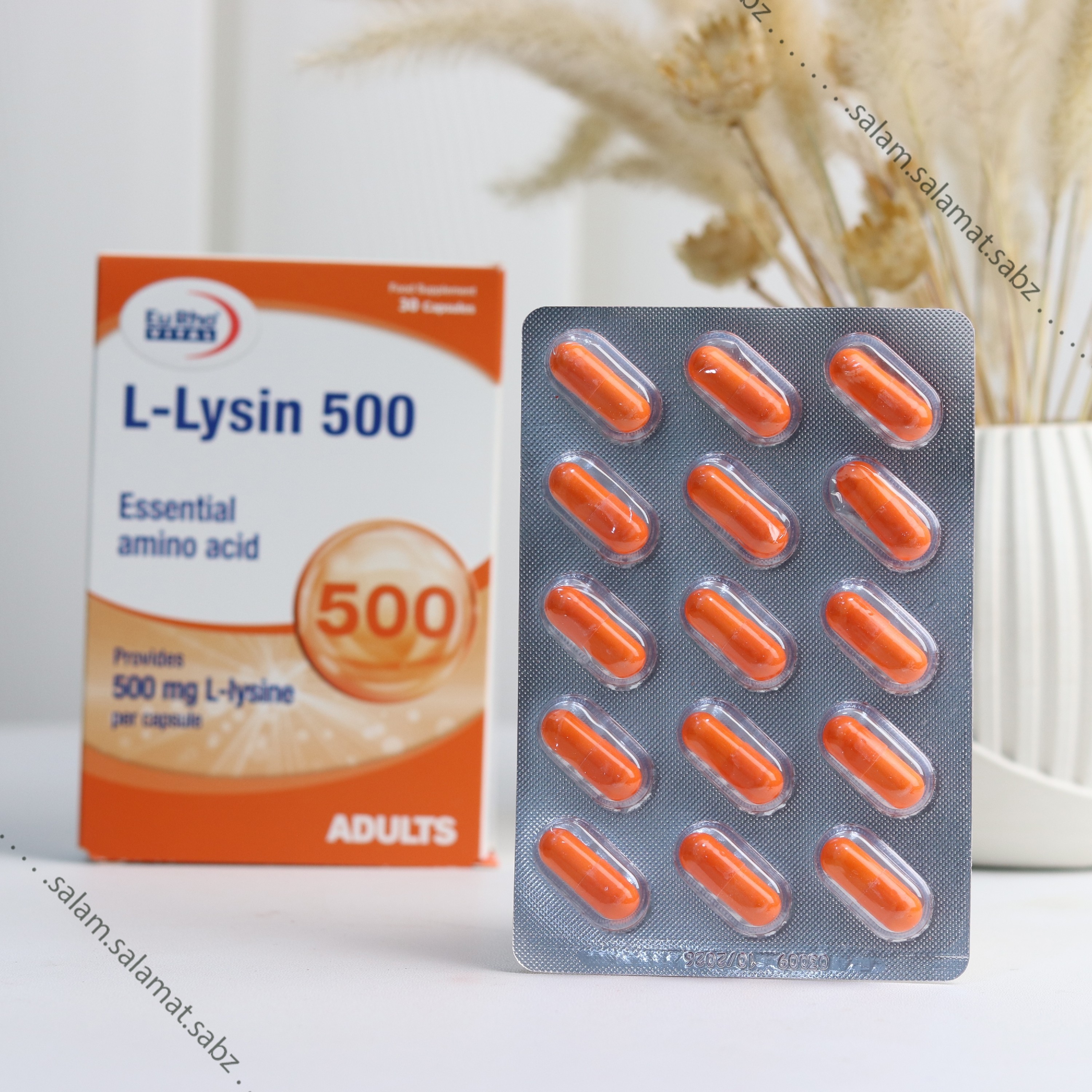 ال لیزین 500 میلی گرم یوروویتال -کلاژن سازی کمک به حفظ سلامت بافت پیوندی پوست