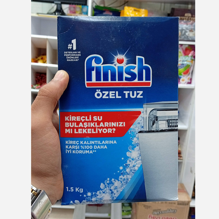 نمک ماشین ظرفشویی فینیش (کریستالی)اصلی یک و نیم کیلویی