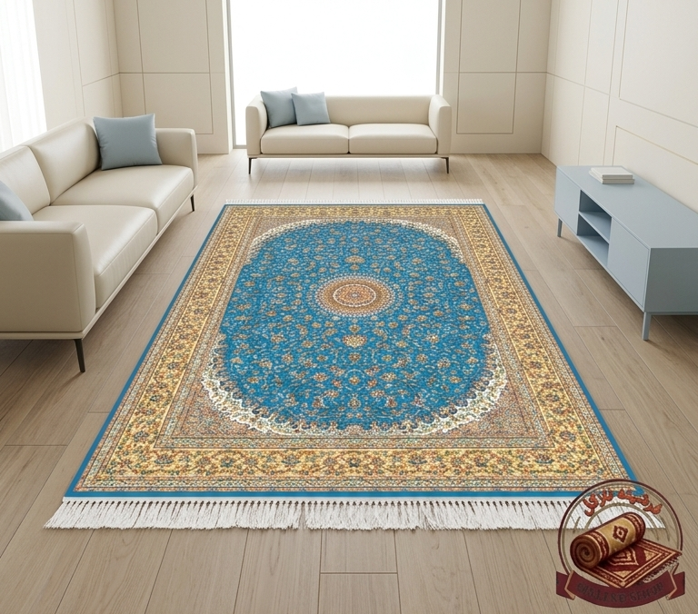 فرشینه مخمل طرح ابریشم مدل نقشِ جهان کد A014
