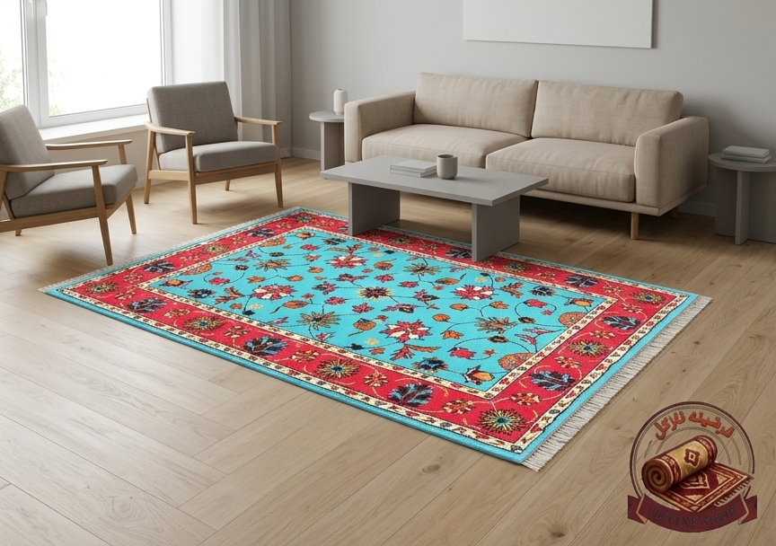 فرشینه مخمل ابریشمنما طرح شاهعباسی کد A089