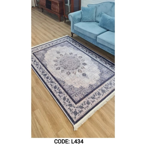 فرشینه مخمل ترک با لبههای ریشهدارنرم و ضد حساسیت کد L434