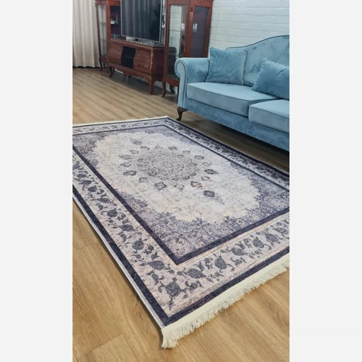فرشینه مخمل ترک با لبههای ریشهدارنرم و ضد حساسیت کد L434