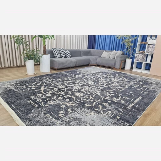 فرشینه مخمل ترک طرح افشان با افکت کهنهنما کد U211