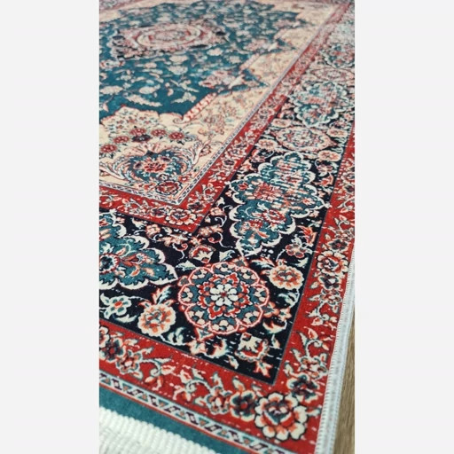 فرشینه مخمل ترک طرح سنتی بیجار h146 رویه کار نرم و لطیف