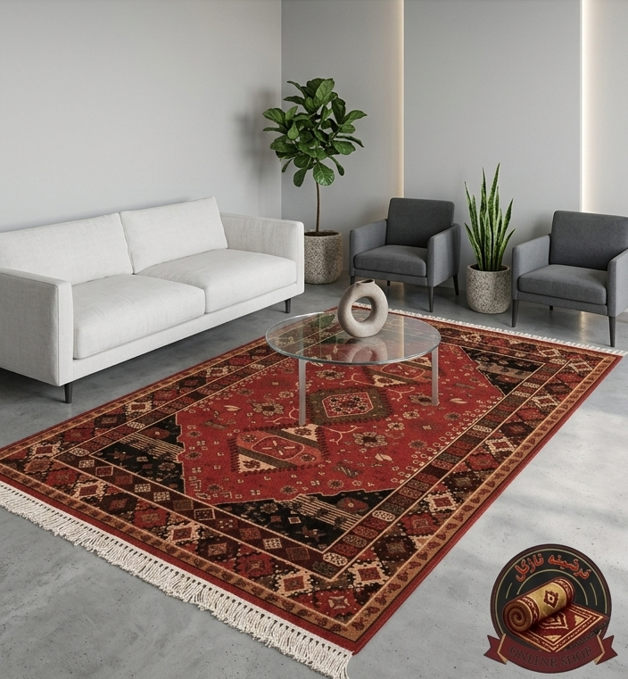 فرشینه رویه مخمل نرم و صاف طرح سنتی استُپ دار (ابعاد دلخواه) تولیدمیشه o129
