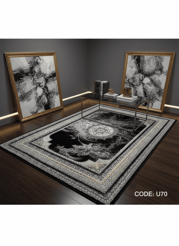 فرشینه مخمل مدرن استپ دار تولید در (ابعاد دلخواه) u70