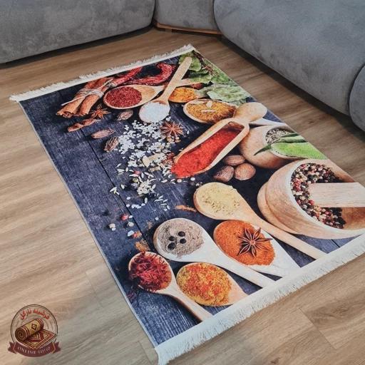 فرشینه آشپزخانه جنس رویه مخمل هازان ترک زیره ضدلغزش k103 (ابعاد 1در1/5)
