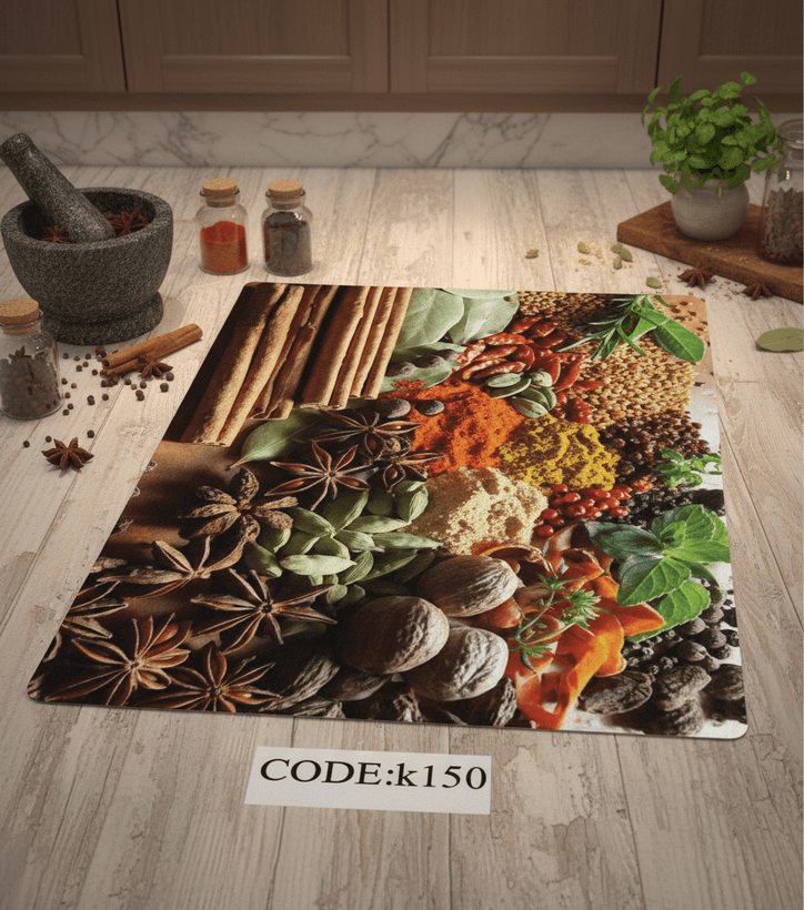فرشینه آشپزخانه جنس رویه مخمل هازان ترک زیره ضدلغزش k150 (ابعاد 100 در60)