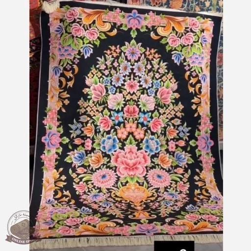 فرشینه مدرن رویه مخمل ترک طرح ابریشمی استُپ دار (ابعاد دلخواه) a007