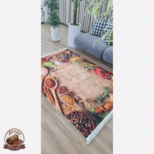 فرشینه آشپزخانه طرح ادویه ضدلغزش سفارش درابعاد دلخواه k151