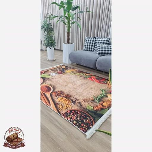 فرشینه آشپزخانه طرح ادویه ضدلغزش سفارش درابعاد دلخواه k151