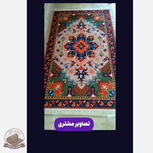 فرشینه مدرن لاکی طرح سنتی ضدلغزش (ابعاد دلخواه تولید میشه) O138