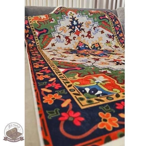 فرشینه مدرن لاکی طرح سنتی ضدلغزش (ابعاد دلخواه تولید میشه) O138