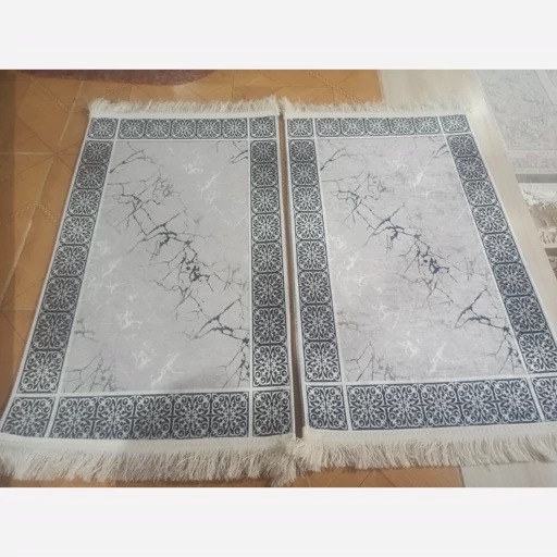 فرشینه مدرن نقرهای مخمل ضدلغزش قابل شستشو (سفارش در ابعاد دلخواه)
