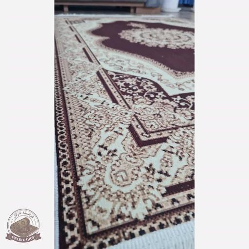فرشینه مستطیل مدرن طرح جدید رویه مخمل هازان ترک