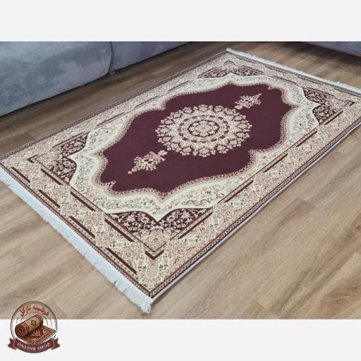 فرشینه مستطیل مدرن طرح جدید رویه مخمل هازان ترک