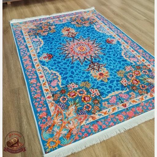 فرشینه طرح ابریشم جنس مخمل هازان تُرک استُپ دار( ابعاد دلخواه)