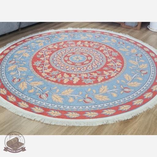 فرشینه مدرن دایره ای رویه مخمل هازان ترک d160