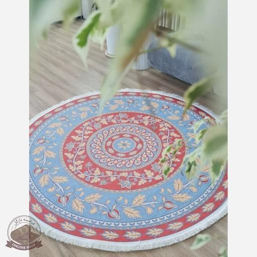فرشینه مدرن دایره ای رویه مخمل هازان ترک d160