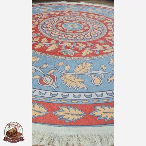 فرشینه مدرن دایره ای رویه مخمل هازان ترک d160