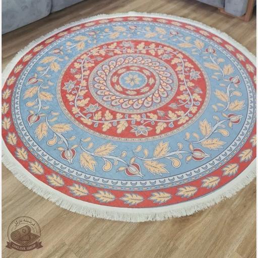 فرشینه مدرن دایره ای رویه مخمل هازان ترک d160