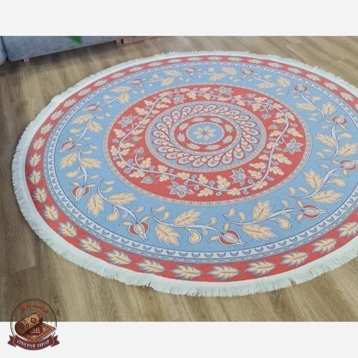 فرشینه مدرن دایره ای رویه مخمل هازان ترک d160