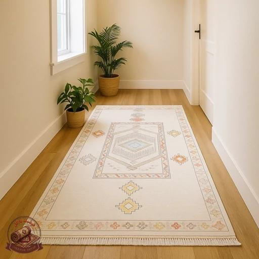 فرشینه راهرویی رویه مخمل هازان ترک کد m126 زیره کار ضدلغزش (ابعاد دلخواه)