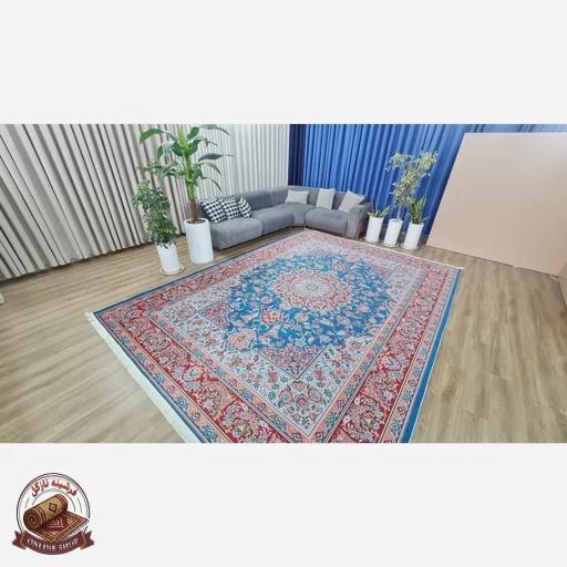 فرشینه مستطیل طرح جدید جنس رویه مخمل هازان ترک کد 20250426