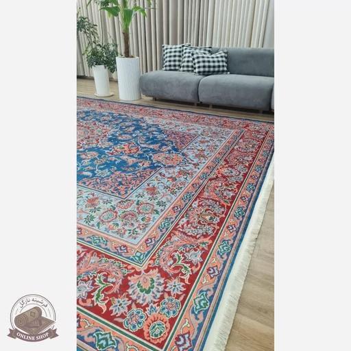 فرشینه مستطیل طرح جدید جنس رویه مخمل هازان ترک کد 20250426