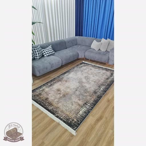 فرش مخملی مدرن با پارچه ترک مدل هازان، نرم و لوکس