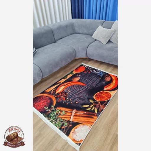 فرشینه مخمل استُپ دار (اصلا لیز نمیخوره) طرح آشپزخانه h082