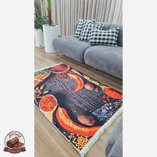 فرشینه مخمل استُپ دار (اصلا لیز نمیخوره) طرح آشپزخانه h082