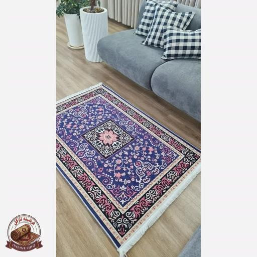فرش مخملی مدرن طرح ابریشمی استُپ دار (اصلا لیز نمیخوره) a137