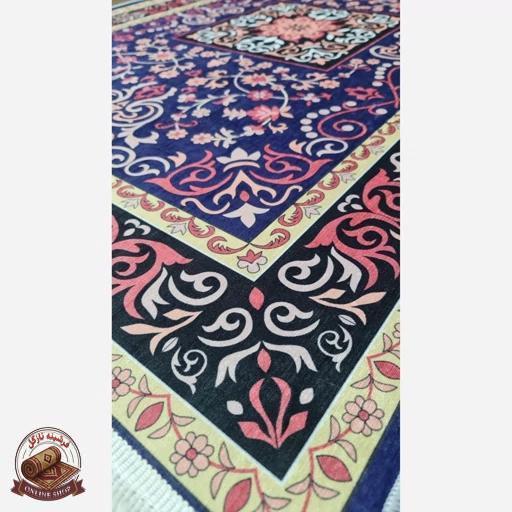 فرش مخملی مدرن طرح ابریشمی استُپ دار (اصلا لیز نمیخوره) a137