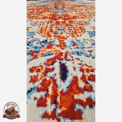 فرشینه بیضی مخمل استُپ دار (اصلا لیز نمیخوره) b142