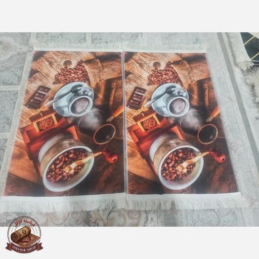 فرشینه مخمل طرح قهوه استُپ دار (اصلا سُر نمیخوره) 046