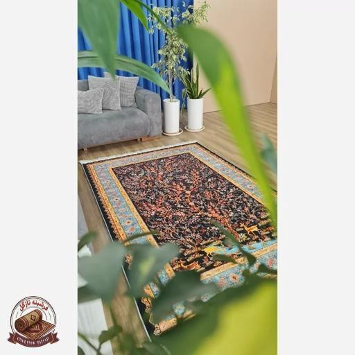 فرشینه مدرن مخمل استُپ دار (اصلا لیز نمیخوره) -