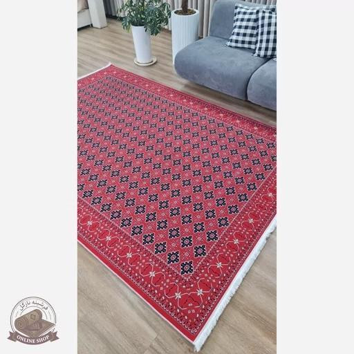 فرش مخمل طرح لاکی استُپ دار (اصلا لیز نمیخوره) a122