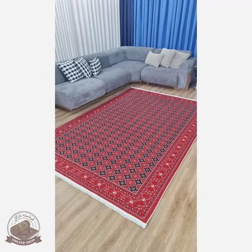 فرش مخمل طرح لاکی استُپ دار (اصلا لیز نمیخوره) a122