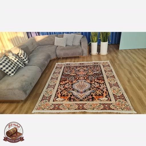 فرشینه مخملی مدرن طرح ابریشم استُپ دار (اصلا لیز نمیخوره) a035