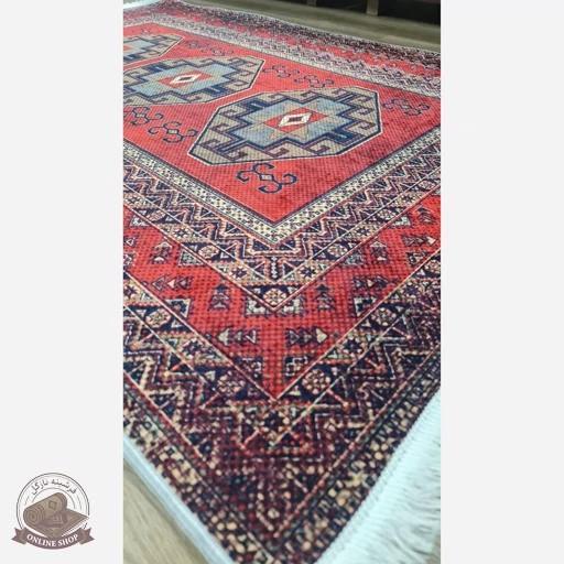 فرشینه مخملی مدرن طرح ابریشم استُپ دار (اصلا لیز نمیخوره) a155