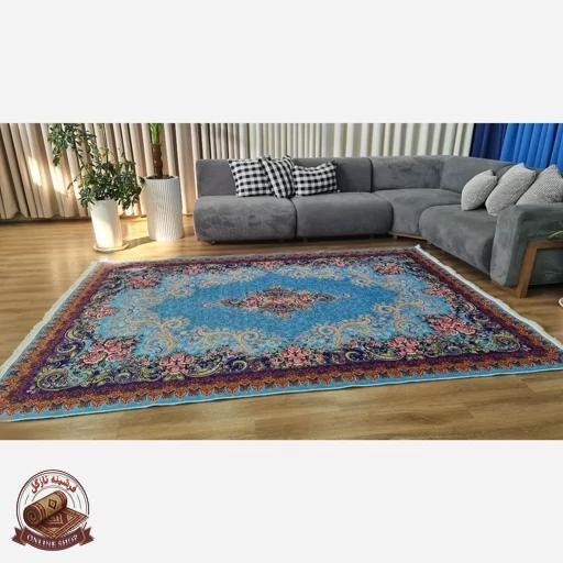 فرش مخمل مدرن طرح ابریشم استُپ دار (اصلا لیز نمیخوره) a084
