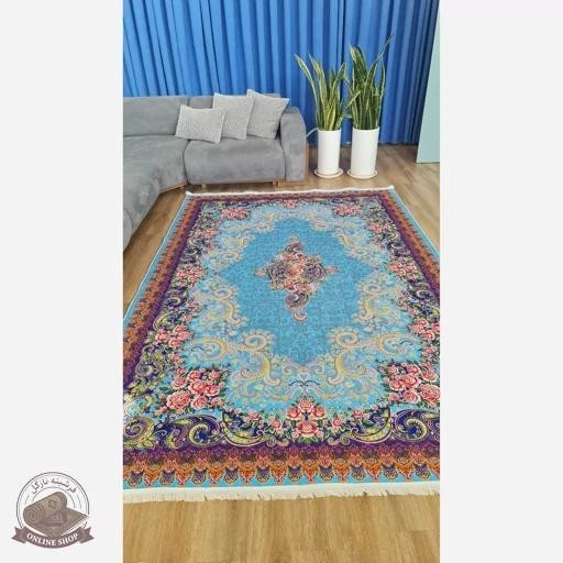 فرش مخمل مدرن طرح ابریشم استُپ دار (اصلا لیز نمیخوره) a084