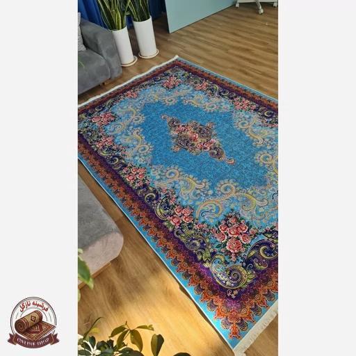 فرش مخمل مدرن طرح ابریشم استُپ دار (اصلا لیز نمیخوره) a084