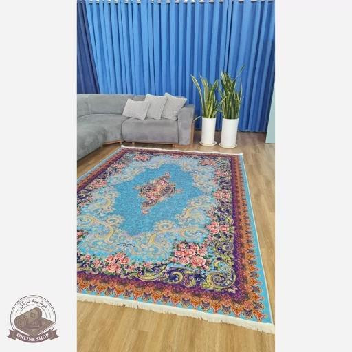 فرش مخمل مدرن طرح ابریشم استُپ دار (اصلا لیز نمیخوره) a084