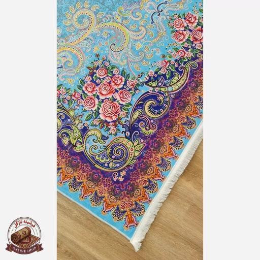 فرش مخمل مدرن طرح ابریشم استُپ دار (اصلا لیز نمیخوره) a084