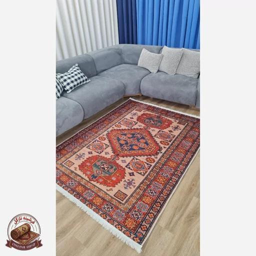 فرشینه مخملی مدرن طرح سنتی استُپ دار (اصلا لیز نمیخوره) o110
