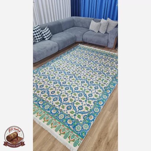 فرشینه مخمل طرح ابریشمی استُپ دار ( سُر نمیخوره) a054
