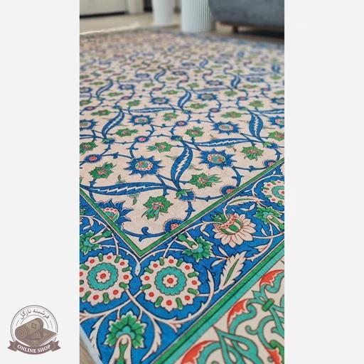 فرشینه مخمل طرح ابریشمی استُپ دار ( سُر نمیخوره) a054